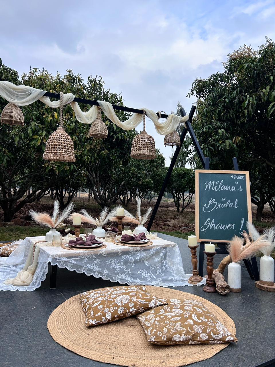 Cabana boho setup