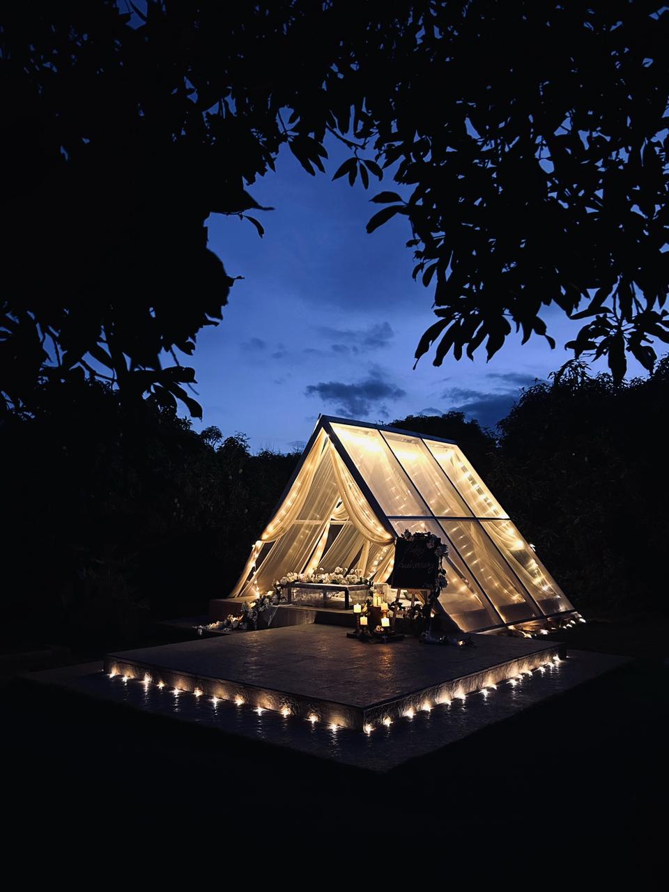 The Chalet at night