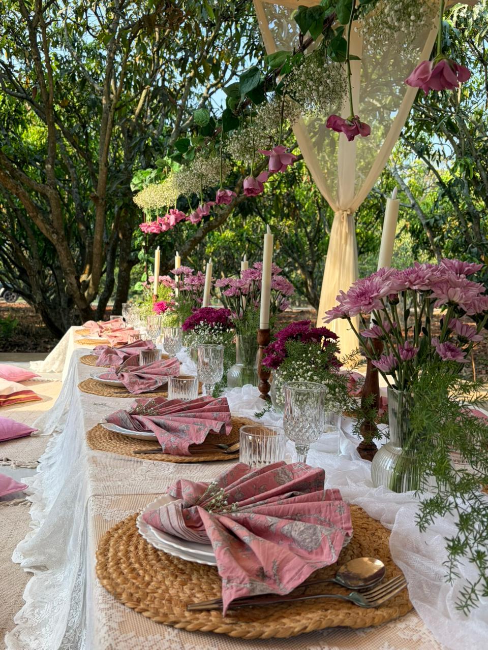 Pavilion outdoor setup
