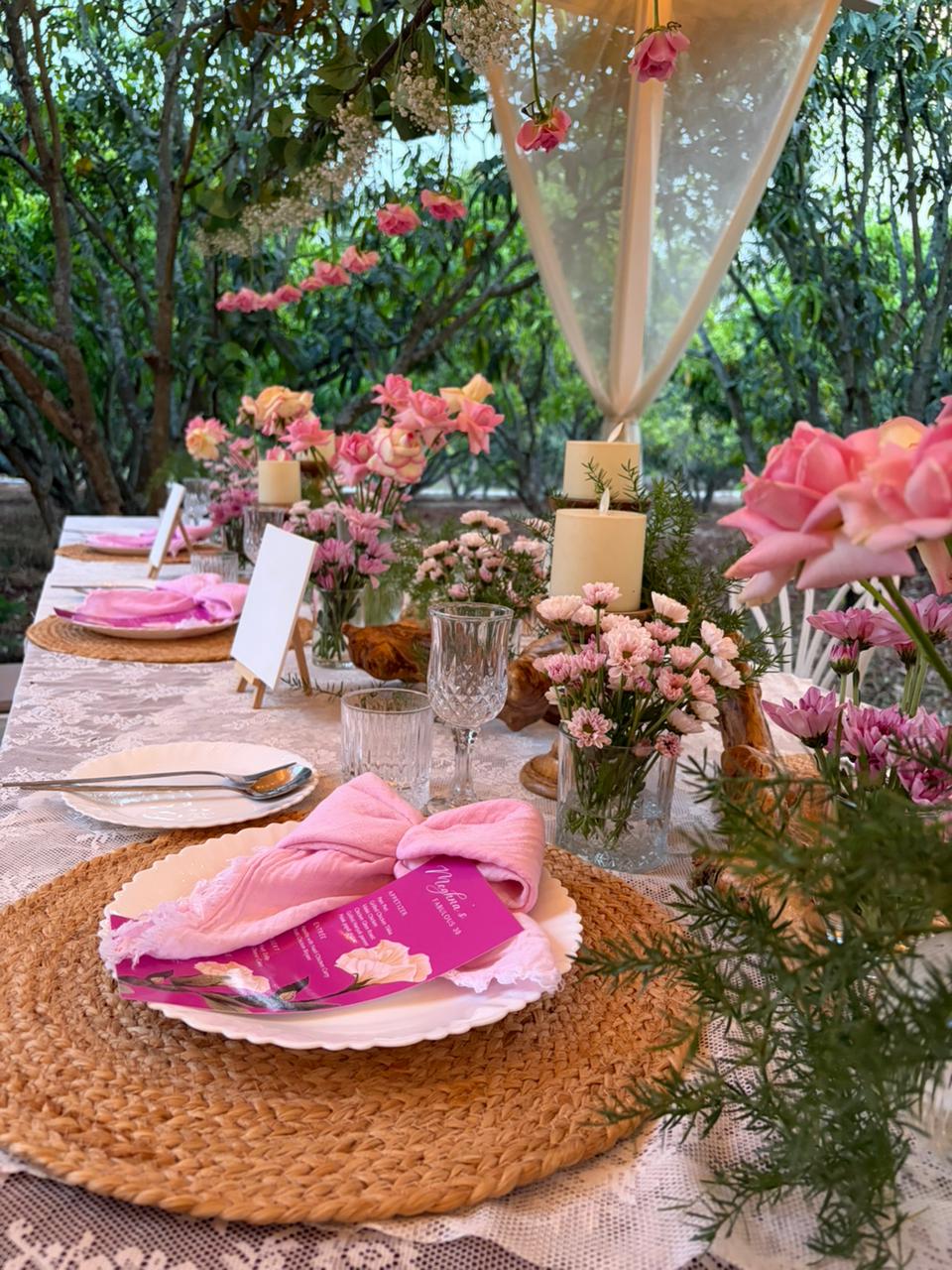 Outdoor table setup
